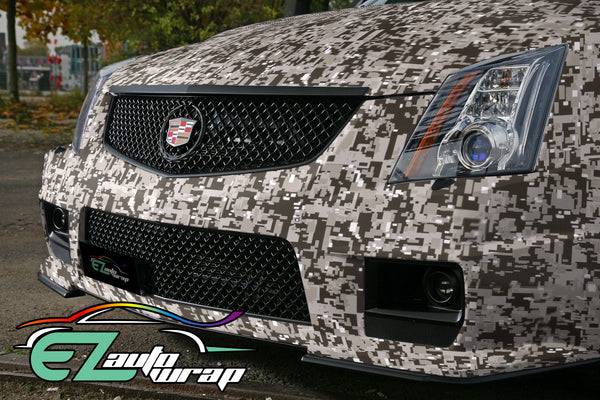 Camouflage Digital Dark Gray Vinyl Wrap