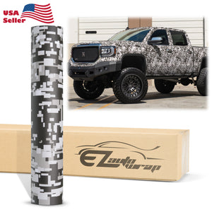 Camouflage Digital Light Gray Vinyl Wrap