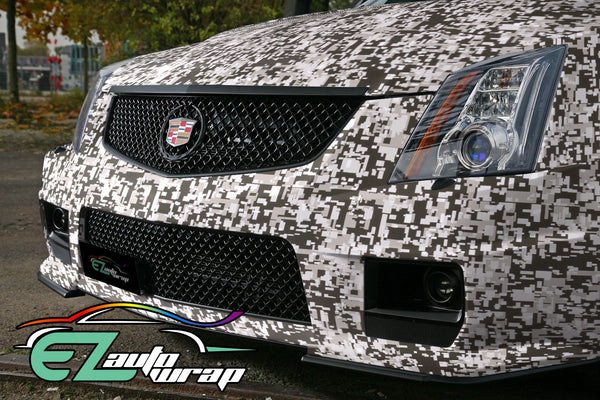 Camouflage Digital Light Gray Vinyl Wrap