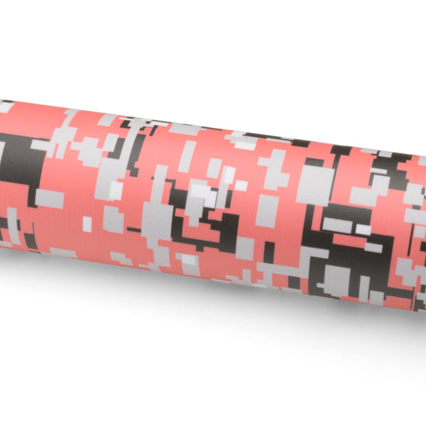 Camouflage Digital Orange Vinyl Wrap