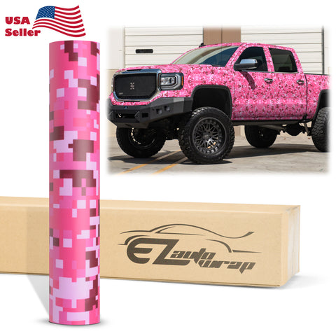 Camouflage Digital Pink Vinyl Wrap