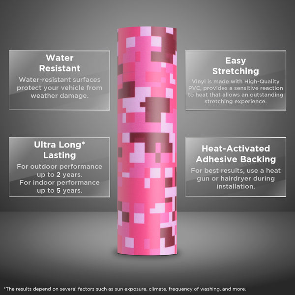 Camouflage Digital Pink Vinyl Wrap