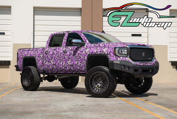 Camouflage Digital Purple Vinyl Wrap