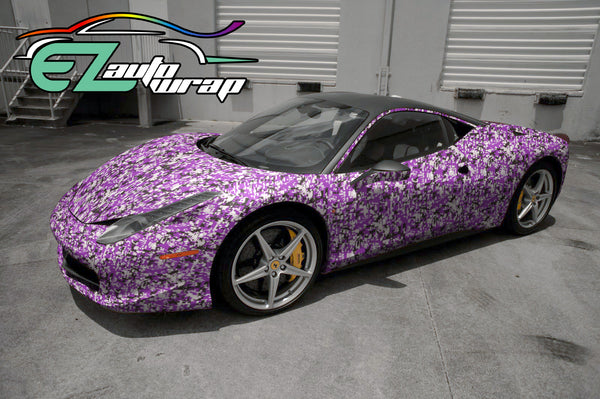 Camouflage Digital Purple Vinyl Wrap