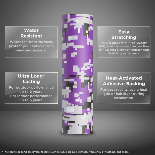 Camouflage Digital Purple Vinyl Wrap