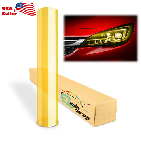 Tint Golden Yellow Glossy Taillight Headlight Film