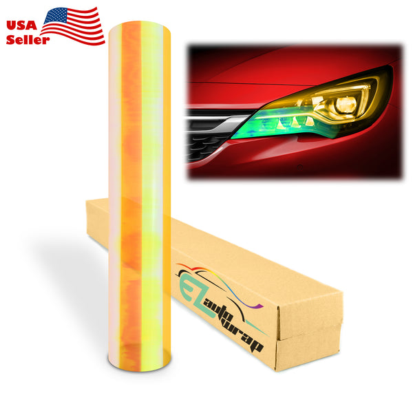 Neo Chrome Tint Golden Yellow Pearl Chameleon Taillight Headlight Tint Film