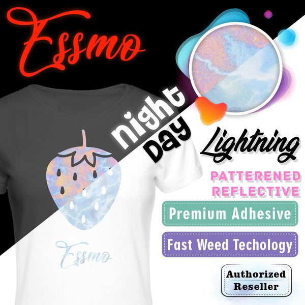 ESSMO™ Lightning Patterned Reflective Heat Transfer Vinyl HTV PR06