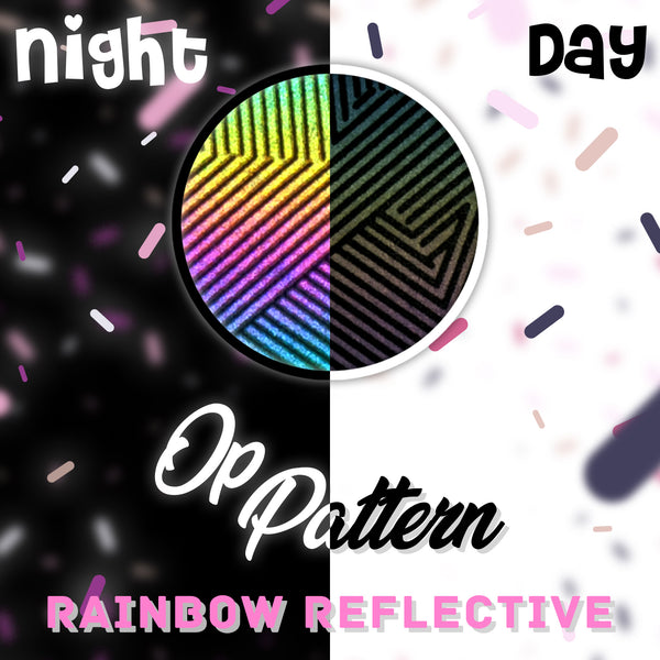 ESSMO™ Op Pattern Rainbow Reflective Heat Transfer Vinyl HTV RR03