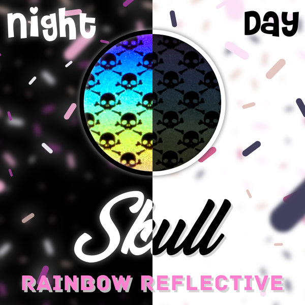 ESSMO™ Skull Rainbow Reflective Heat Transfer Vinyl HTV RR09