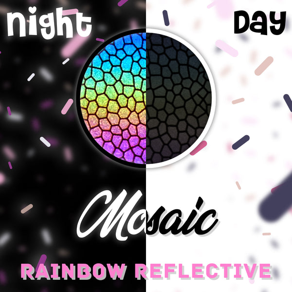 ESSMO™ Mosaic Rainbow Reflective Heat Transfer Vinyl HTV RR12