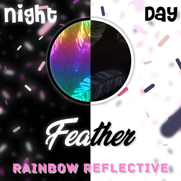 ESSMO™ Feather Rainbow Reflective Heat Transfer Vinyl HTV RR13