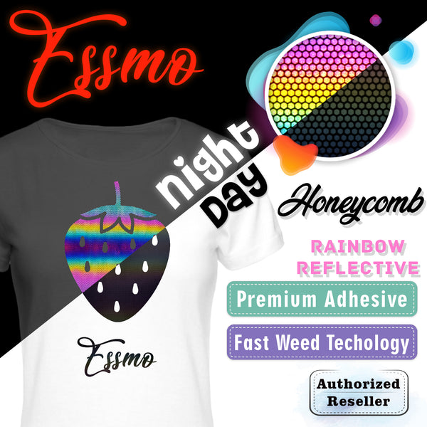 ESSMO™ Honeycomb Rainbow Reflective Heat Transfer Vinyl HTV RR06