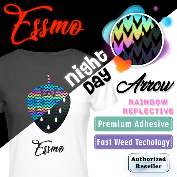 ESSMO™ Arrow Rainbow Reflective Heat Transfer Vinyl HTV RR18