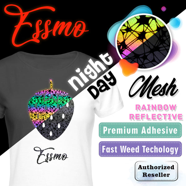 ESSMO™ Mesh Rainbow Reflective Heat Transfer Vinyl HTV RR19