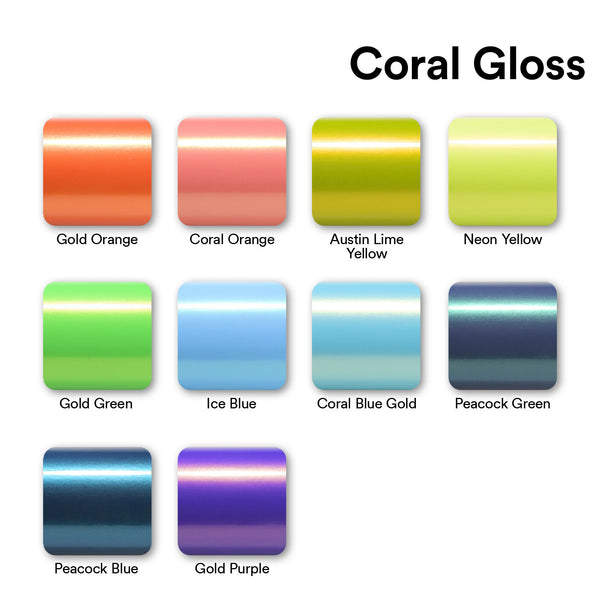 Coral Gloss Ice Blue Vinyl Wrap
