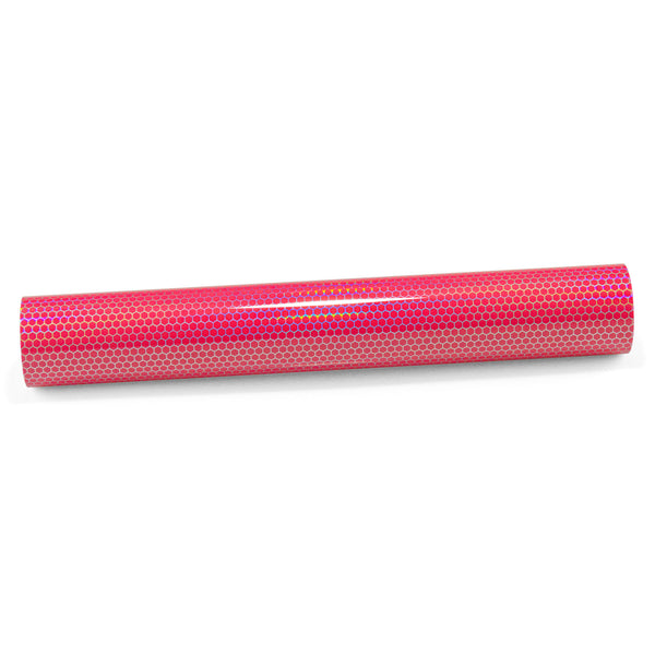 Hex Holographic Rose Red Rainbow Vinyl Wrap