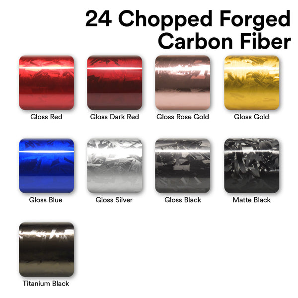 24K Chopped Forged Carbon Fiber Gloss Rose Gold Vinyl Wrap