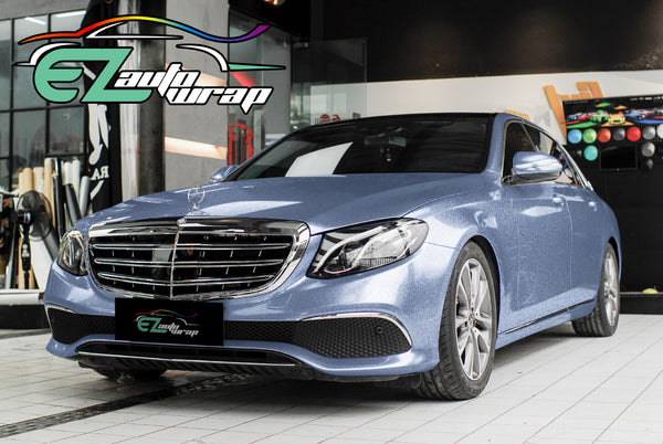 Gloss Diamond Glitter Frosted Blue Vinyl Wrap
