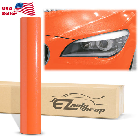 Sparkle Orange Vinyl Wrap