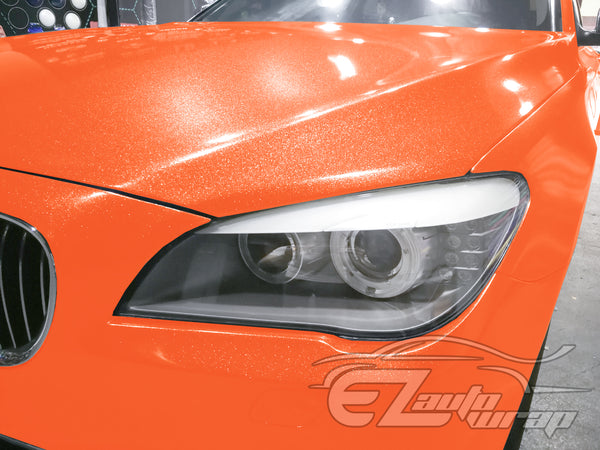 Sparkle Orange Vinyl Wrap