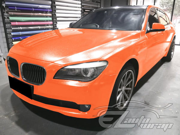 Sparkle Orange Vinyl Wrap
