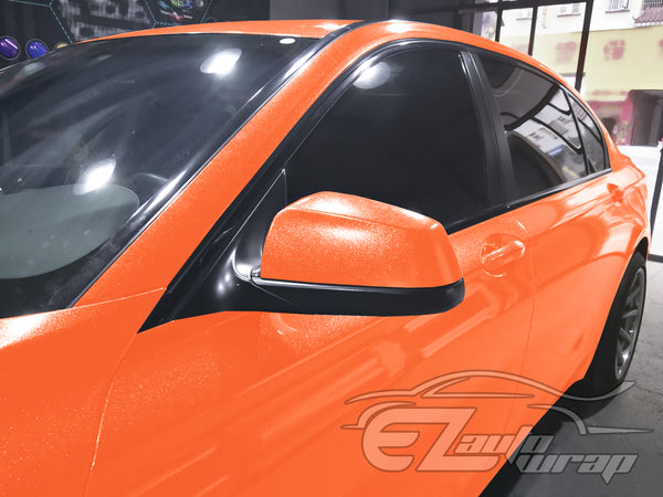 Sparkle Orange Vinyl Wrap