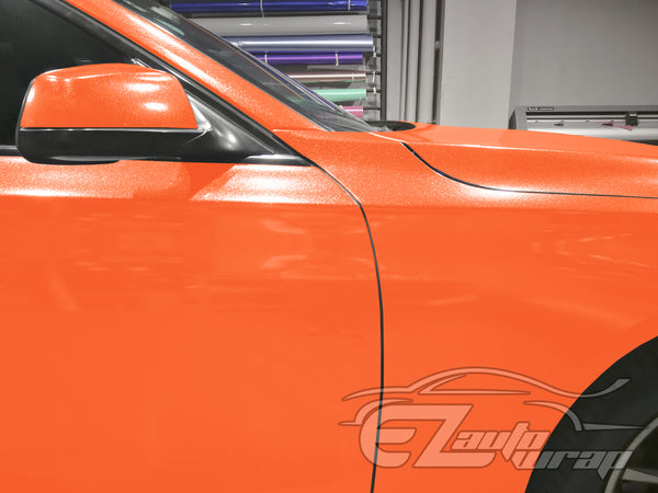 Sparkle Orange Vinyl Wrap