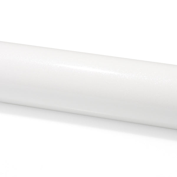 Super Gloss Metallic Sparkle White Vinyl Wrap