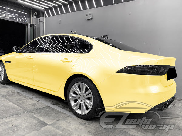 Gloss Pearlescent Lemon Yellow Vinyl Wrap