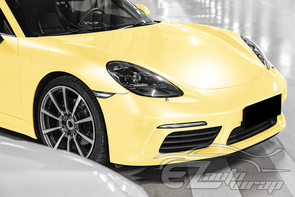 Gloss Pearlescent Lemon Yellow Vinyl Wrap