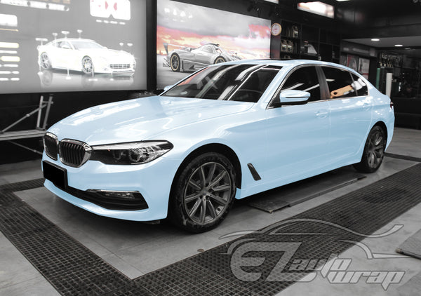 Gloss Pearlescent Baby Blue Vinyl Wrap