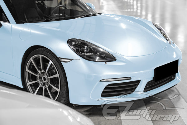 Gloss Pearlescent Baby Blue Vinyl Wrap