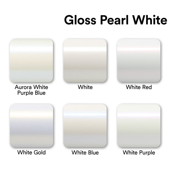 Gloss Pearl White to Aurora White Purple Blue Vinyl Wrap