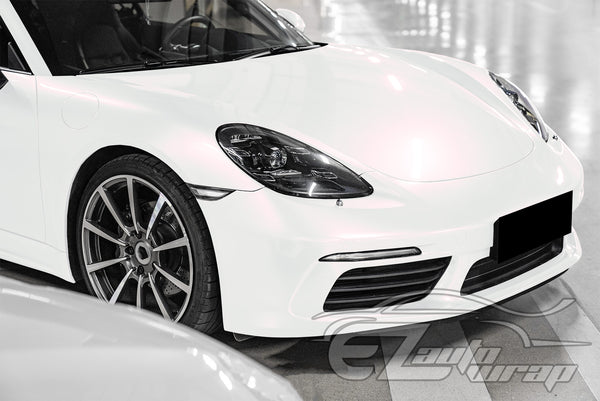 Gloss Pearl White to Red Vinyl Wrap