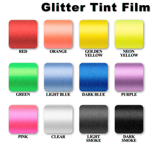 Tint Glitter Neon Yellow Taillight Headlight Tint Film