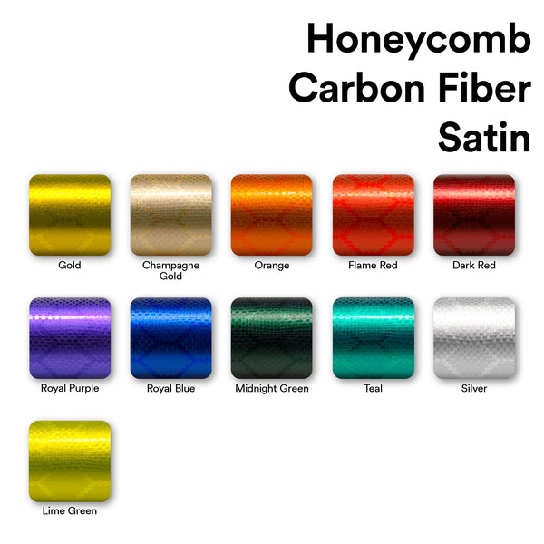 Honeycomb Carbon Fiber Satin Midnight Green Hex Vinyl Wrap
