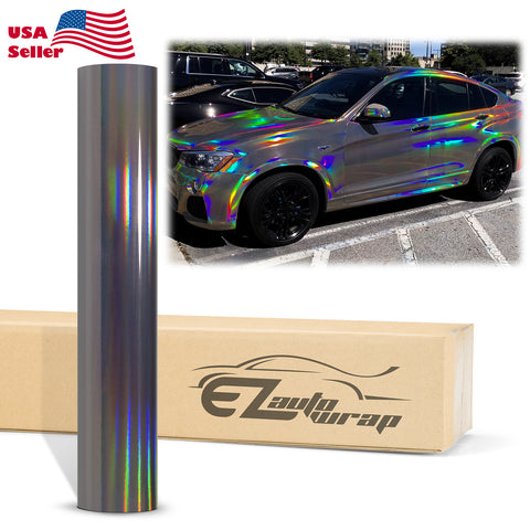 Holographic Black Rainbow Vinyl Wrap