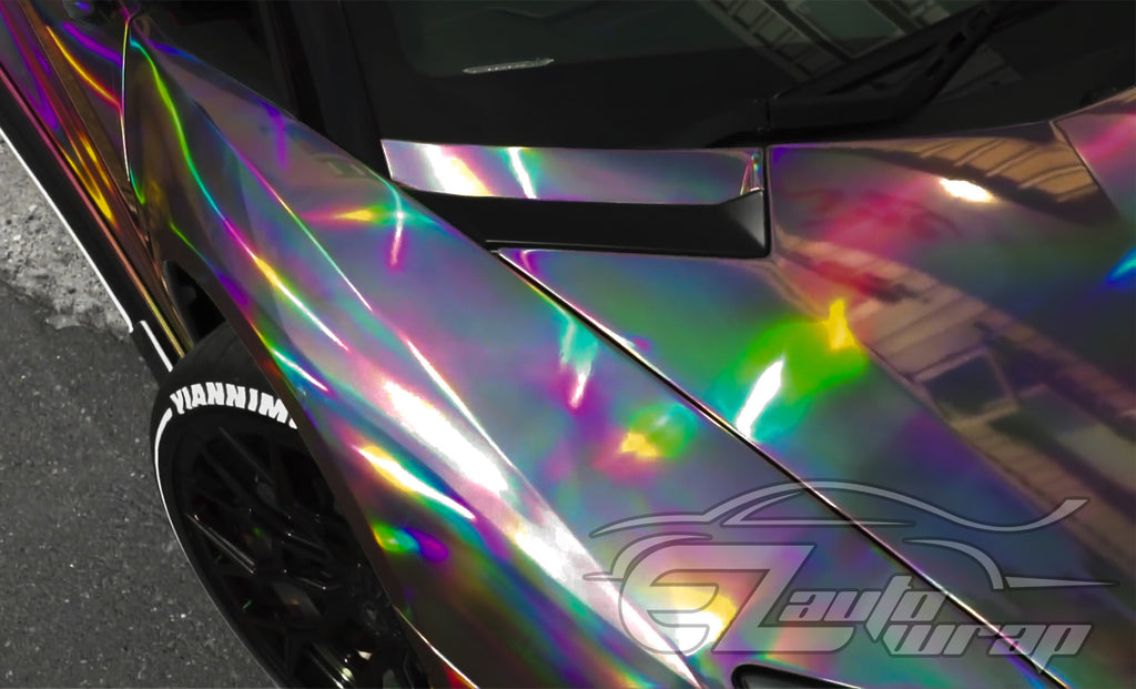 Holographic Brushed Aluminum Silver Rainbow Vinyl Wrap – EzAuto Wrap
