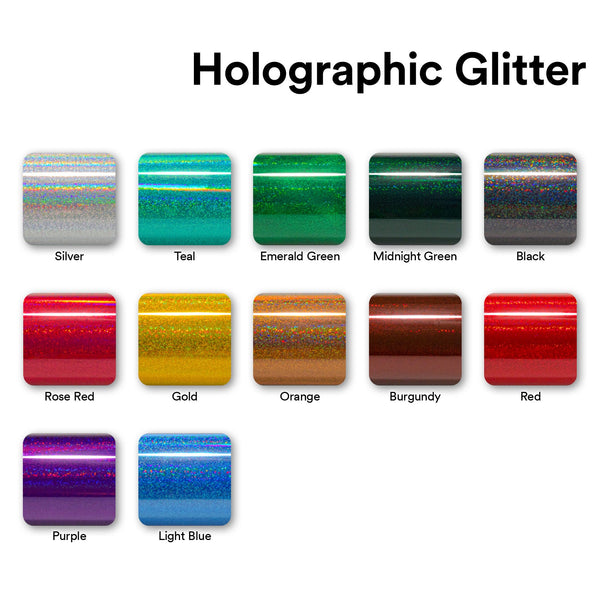 Holographic Glitter Silver Rainbow Vinyl Wrap