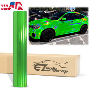 Holographic Green Rainbow Vinyl Wrap