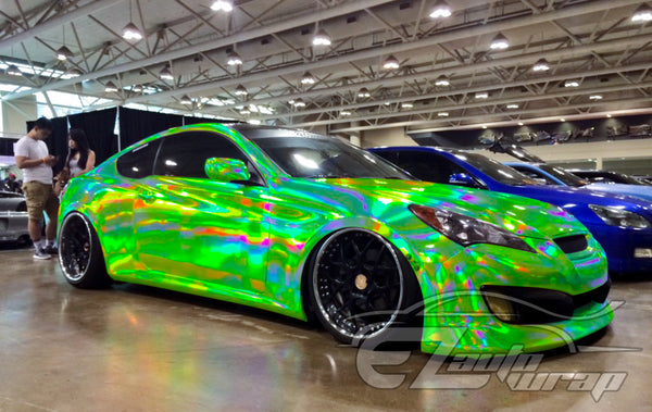 Holographic Green Rainbow Vinyl Wrap