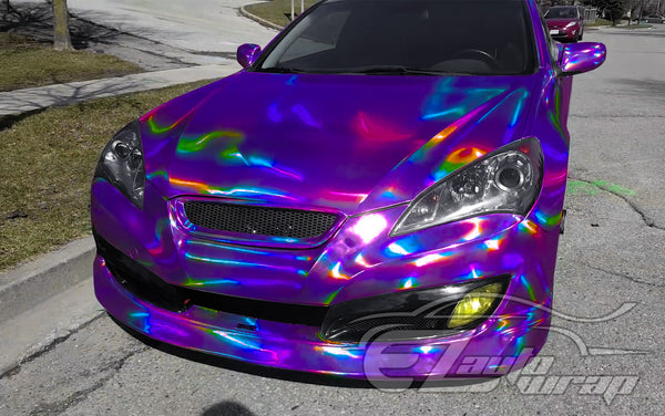 Holographic Purple Rainbow Vinyl Wrap