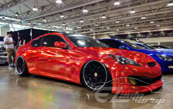 Holographic Red Rainbow Vinyl Wrap