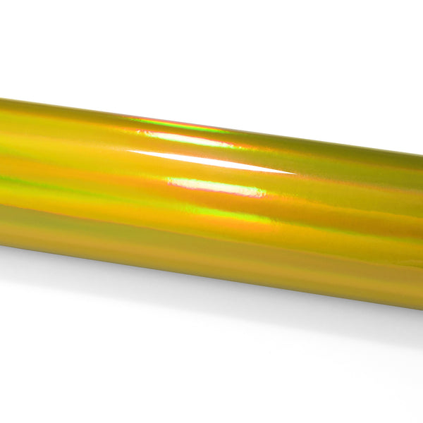 Holographic Yellow Rainbow Vinyl Wrap