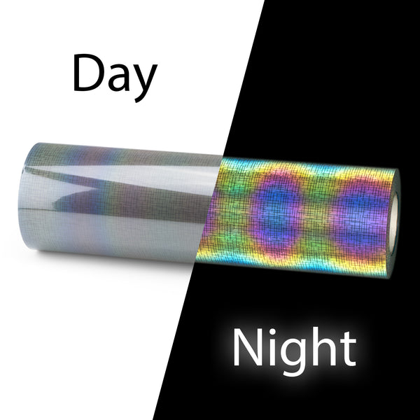 ESSMO™ Criss Cross Pattern Rainbow Reflective Heat Transfer Vinyl HTV RR20