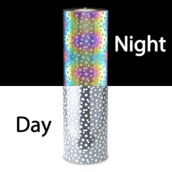 ESSMO™ Daisy Rainbow Reflective Heat Transfer Vinyl HTV RR21
