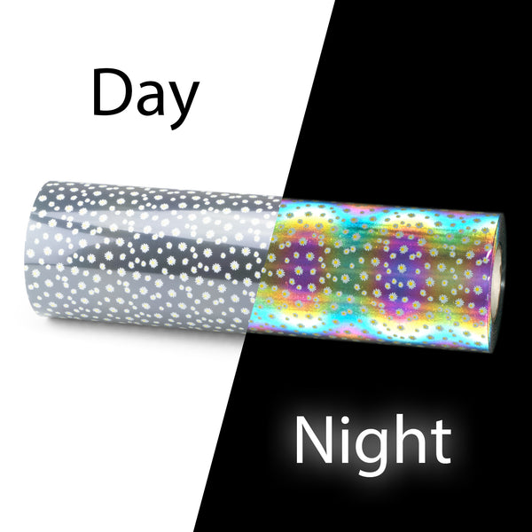 ESSMO™ Daisy Rainbow Reflective Heat Transfer Vinyl HTV RR21