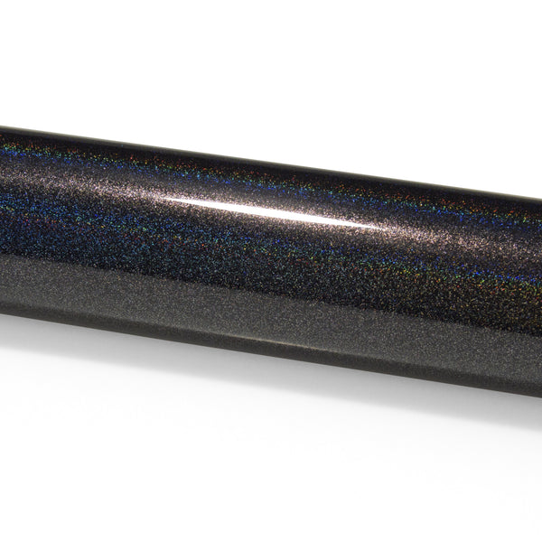 Laser Flip Gloss Black Metallic Psychedelic Rainbow Holographic Vinyl Wrap