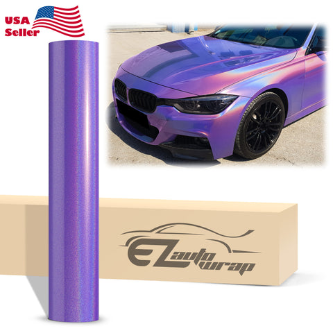 Laser Flip Gloss Lavender Purple Metallic Psychedelic Rainbow Holographic Vinyl Wrap